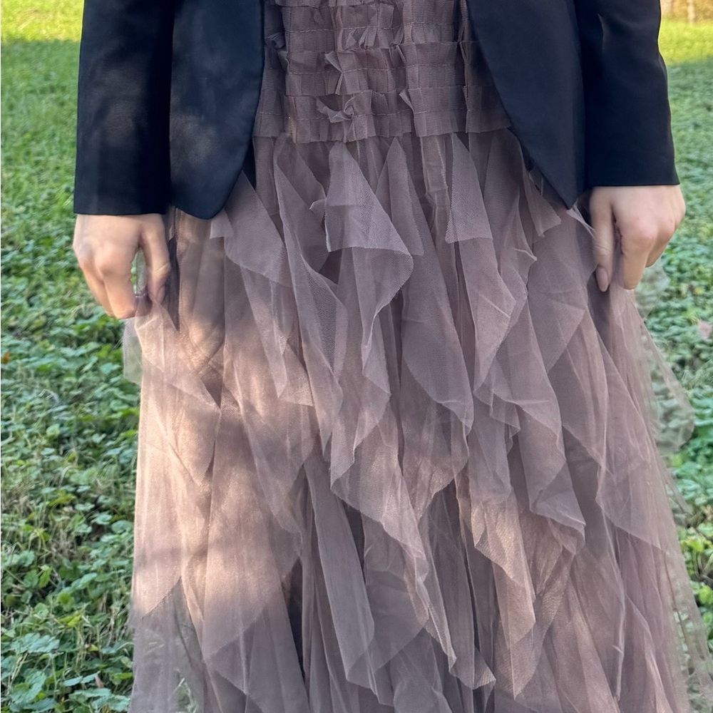 Elegant Brown Tulle Skirt
